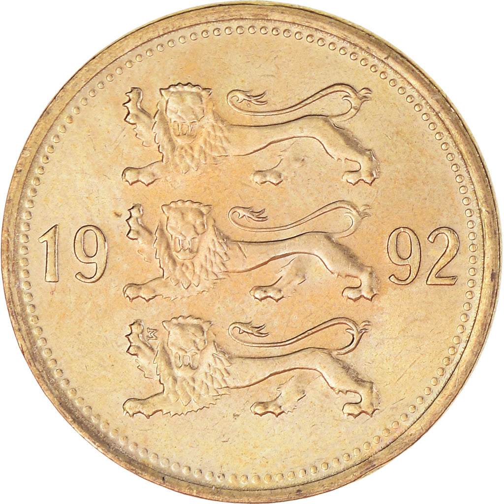 Monnaie, Estonie, 50 Senti, 1992, SUP+, Bronze-Aluminium, KM:24