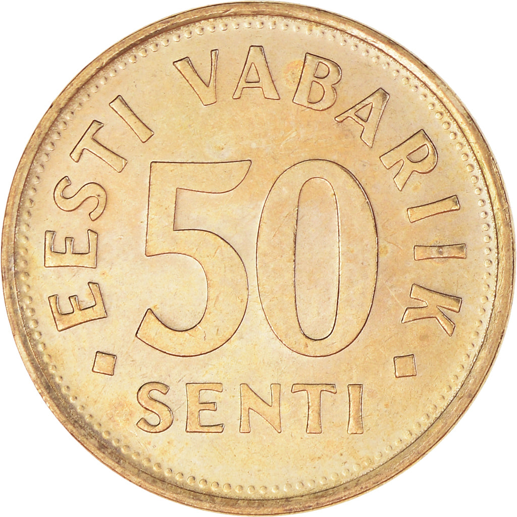 Monnaie, Estonie, 50 Senti, 1992, SUP+, Bronze-Aluminium, KM:24