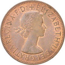 Coin, Great Britain, Elizabeth II, Penny, 1967, AU(55-58), Bronze, KM:897