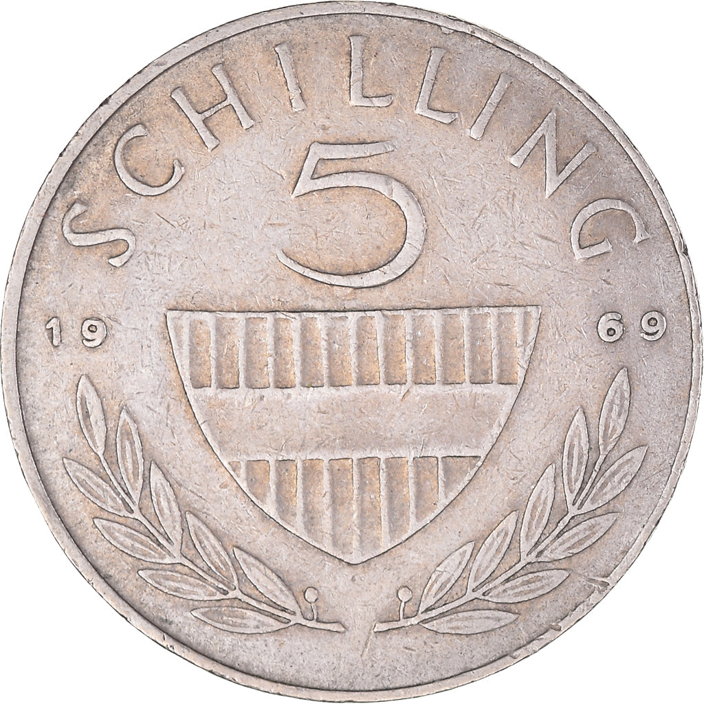 Coin, Austria, 5 Schilling, 1969, VF(20-25), Copper-nickel, KM:2889a