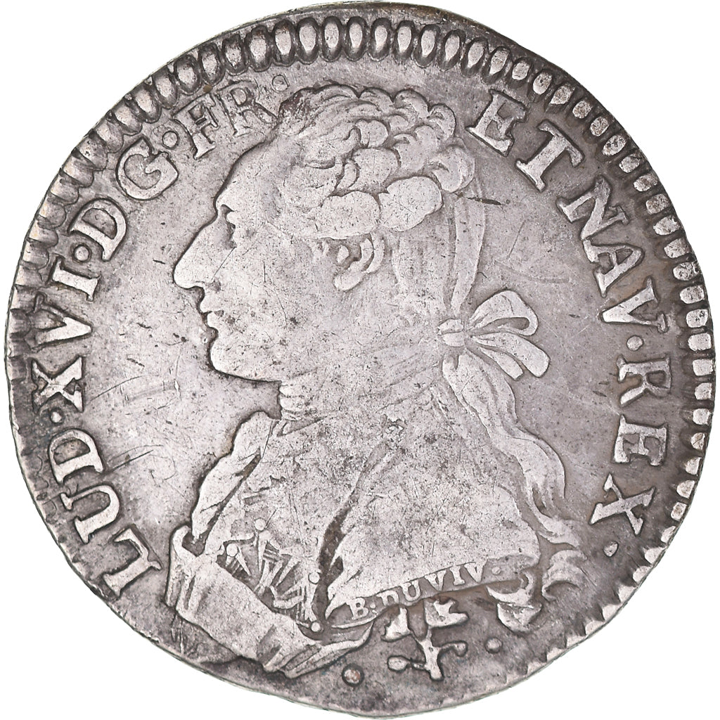 Moeda, França, Louis XVI, 1/5 Écu, 24 Sols, 1/5 ECU, 1783, Bayonne, VF(30-35)