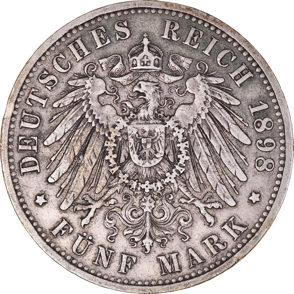 Monnaie, Etats allemands, PRUSSIA, Wilhelm II, 5 Mark, 1898, Berlin, TTB