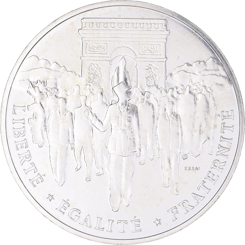 Monnaie, France, Libération de Paris, 100 Francs, 1994, ESSAI, SUP+, Argent