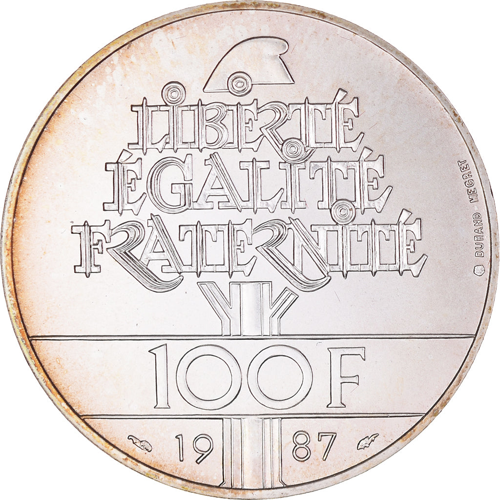 Coin, France, La Fayette, 100 Francs, 1987, ESSAI, MS(65-70), Silver, KM:E137