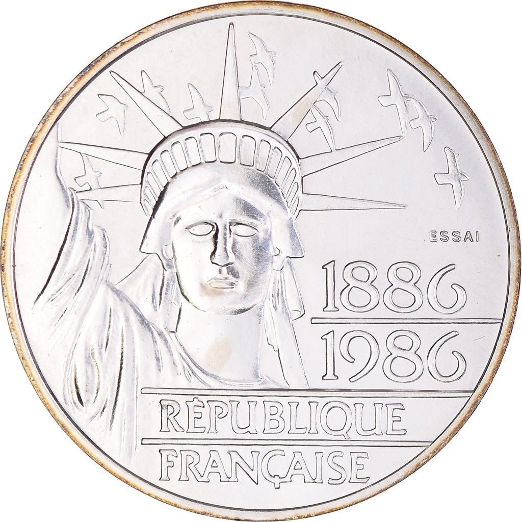 Moneda, Francia, Liberté, 100 Francs, 1986, ESSAI, SC, Plata, Gadoury:235.3