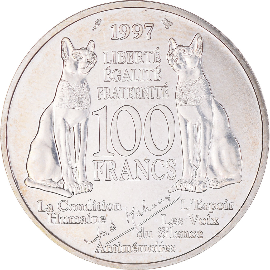 Monnaie, France, André Malraux, 100 Francs, 1997, ESSAI, SPL, Argent