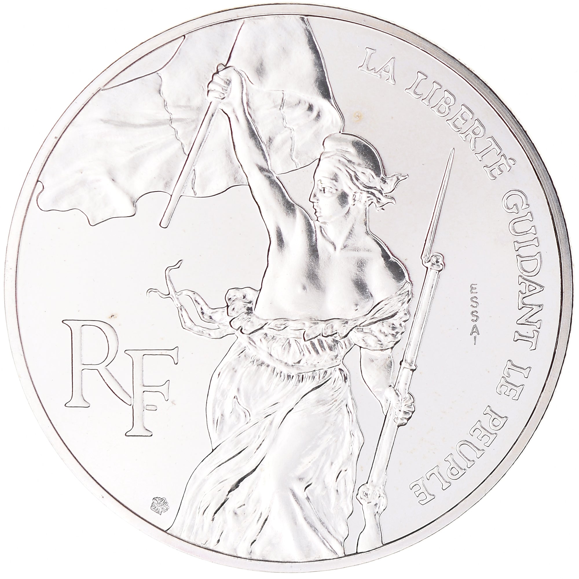 Coin, France, Liberté guidant le peuple, Bicentenaire du Musée du Louvre, 100