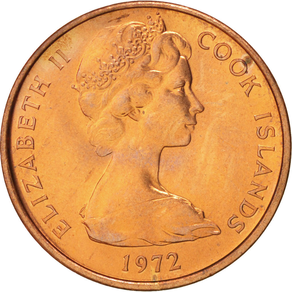 Cook Islands, Elizabeth II, Cent, 1972, Franklin Mint, KM:1, MS(65-70), Bronze