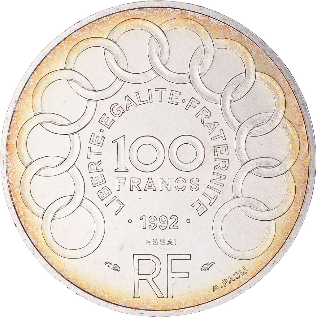 Monnaie, France, Jean Monnet, 100 Francs, 1992, ESSAI, FDC, Argent, Gadoury:907