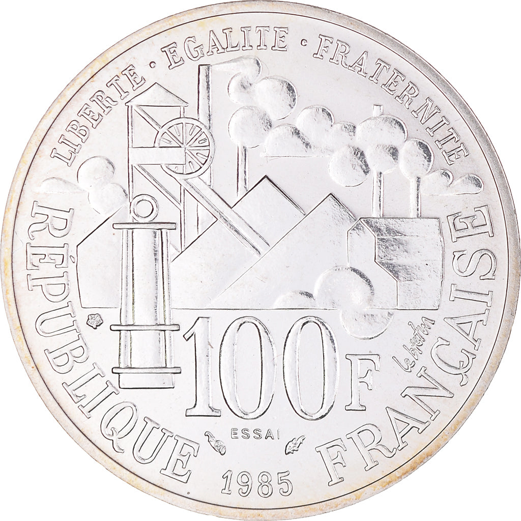 Coin, France, Germinal, 100 Francs, 1985, ESSAI, MS(65-70), Silver
