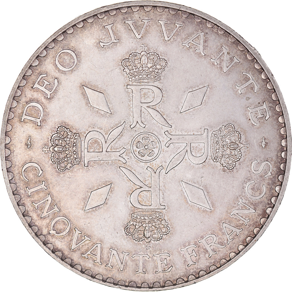 Coin, Monaco, Rainier III, 50 Francs, 1974, AU(50-53), Silver, KM:152.1