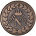 Monnaie, France, Napoléon I, Decime, 1814, Strasbourg, Variété, TB, Bronze