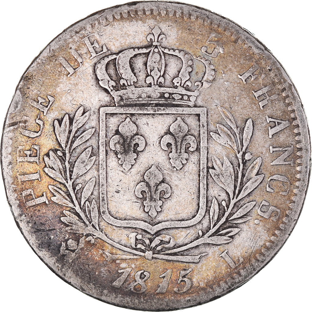Munten, Frankrijk, Louis XVIII, Louis XVIII, 5 Francs, 1815, Bayonne, FR