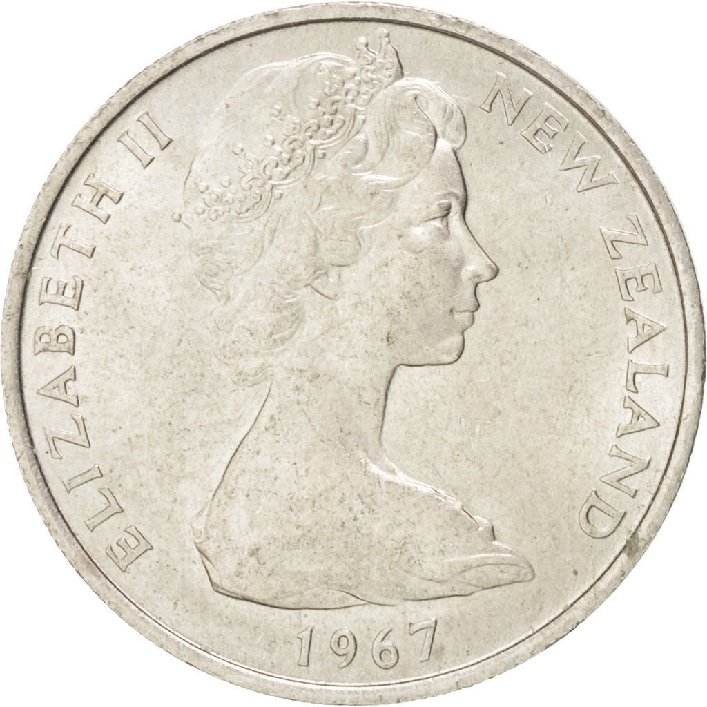 New Zealand, Elizabeth II, 10 Cents, 1967, KM:35, SPL, Copper-nickel