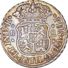 Moeda, México, Philip V, 2 Reales, 1744, Mexico City, AU(50-53), Prata, KM:85
