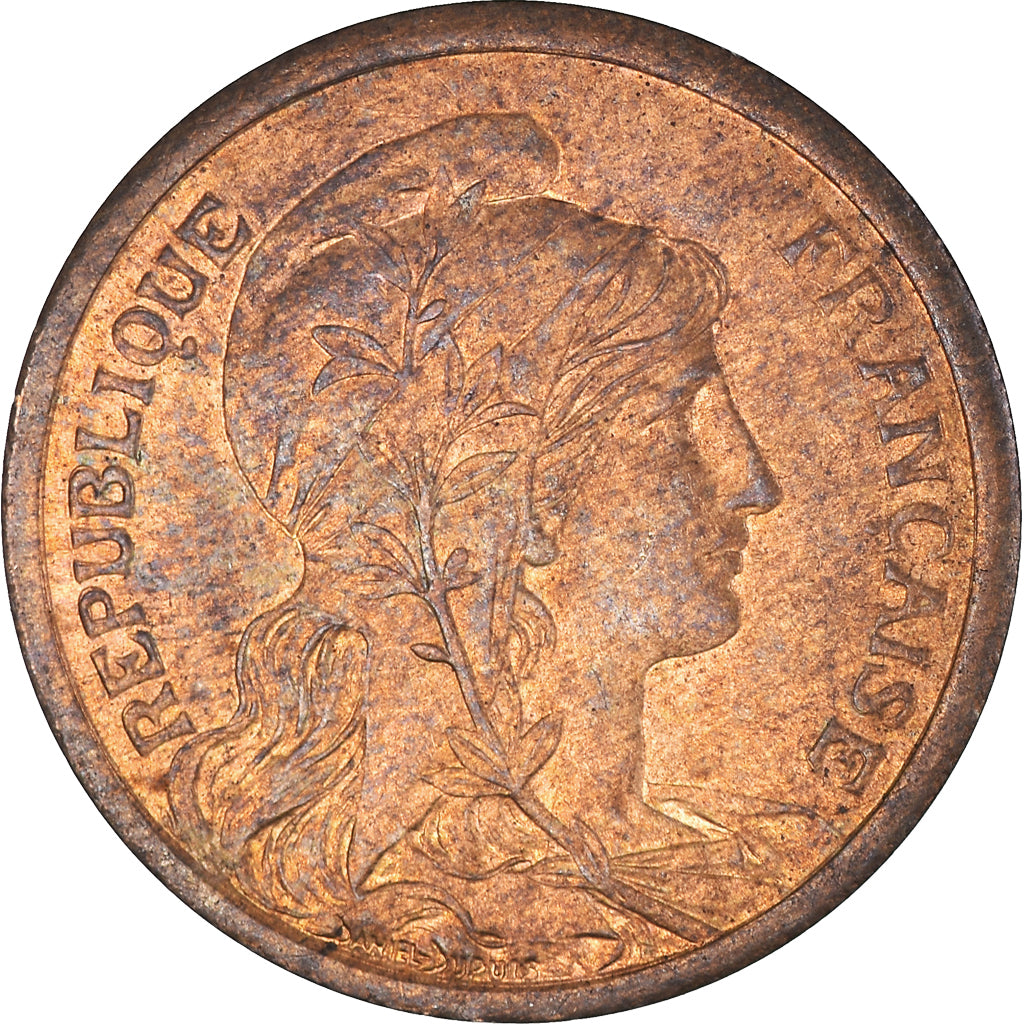 Moneda, Francia, Dupuis, 2 Centimes, 1909, Paris, EBC, Bronce, KM:841