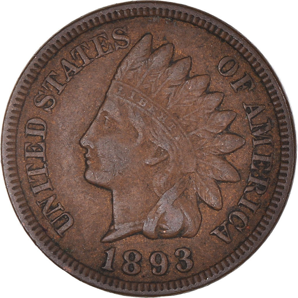 Monnaie, États-Unis, Indian Head Cent, Cent, 1893, U.S. Mint, Philadelphie