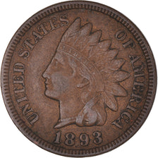 Monnaie, États-Unis, Indian Head Cent, Cent, 1893, U.S. Mint, Philadelphie