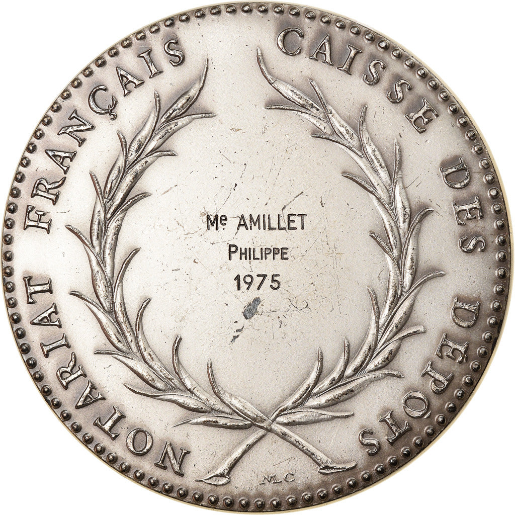Francia, medaglia, Notary, Notariat Français, Caisse des Dépôts, Jacques