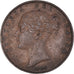 Coin, Great Britain, Victoria, Farthing, 1845, EF(40-45), Copper, KM:725