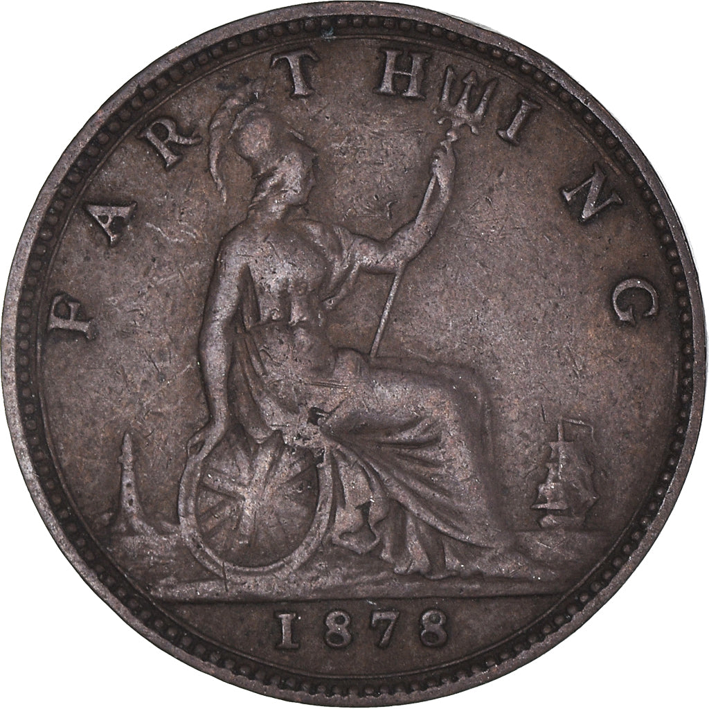 Monnaie, Grande-Bretagne, Victoria, Farthing, 1878, TTB, Bronze, KM:753