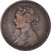 Monnaie, Grande-Bretagne, Victoria, 1/2 Penny, 1888, TB+, Bronze, KM:754