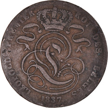 Monnaie, Belgique, Leopold I, 5 Centimes, 1837, TB, Cuivre, KM:5.1