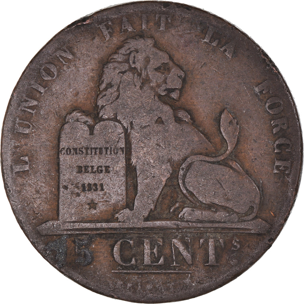 Monnaie, Belgique, Leopold I, 5 Centimes, 1837, TB, Cuivre, KM:5.1