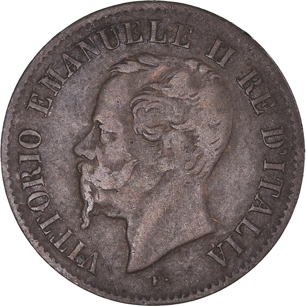 Monnaie, Italie, Vittorio Emanuele II, 2 Centesimi, 1861, Naples, TB+, Cuivre