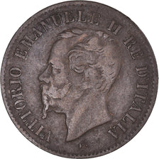 Monnaie, Italie, Vittorio Emanuele II, 2 Centesimi, 1861, Naples, TB+, Cuivre
