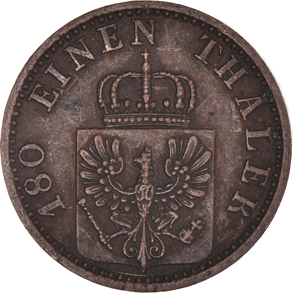 Monnaie, Etats allemands, PRUSSIA, Wilhelm I, 2 Pfennig, 1867, Berlin, TTB