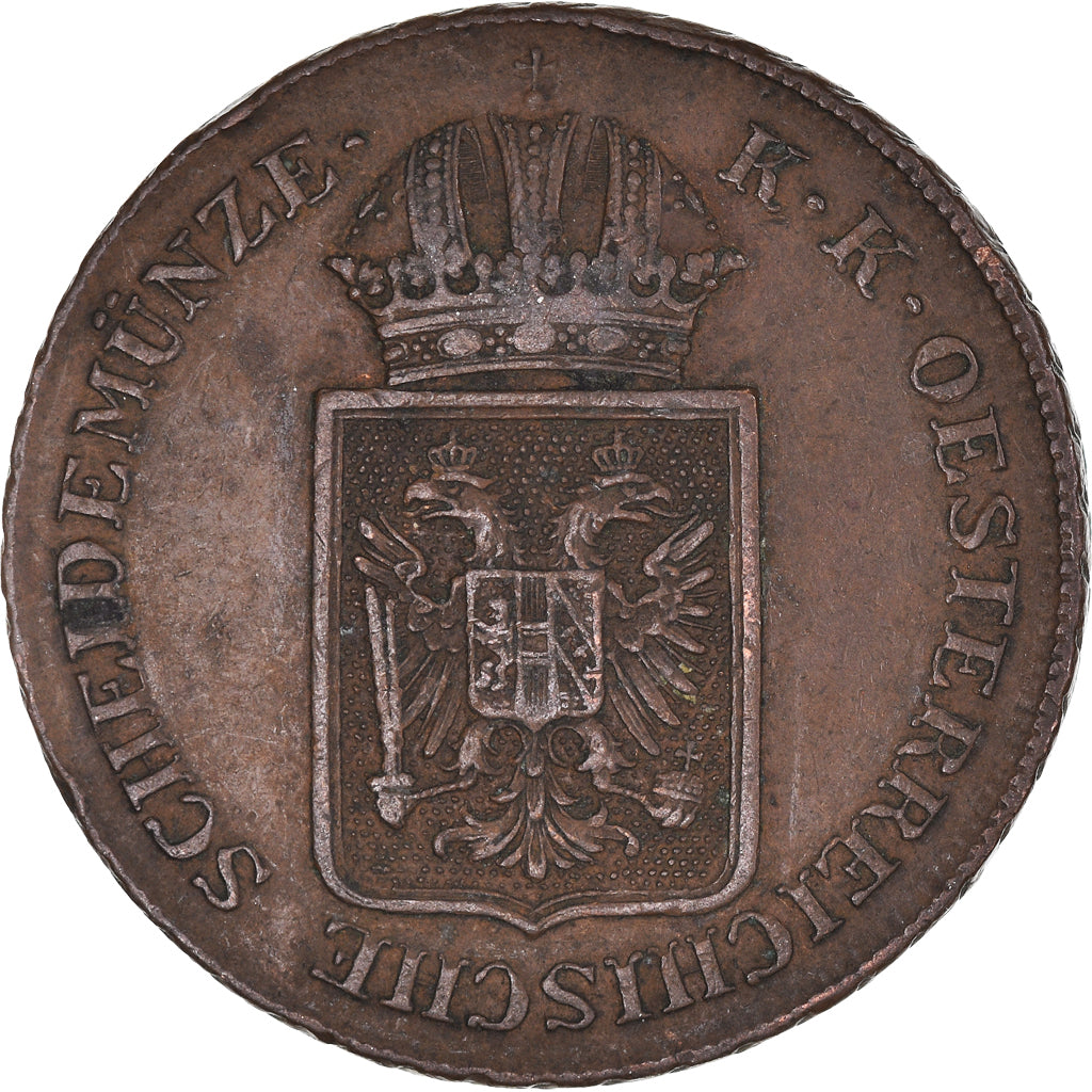 Coin, Austria, Franz Joseph I, 2 Kreuzer, 1848, Vienna, AU(50-53), Copper