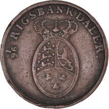 Monnaie, Danemark, Frederik VI, Rigsbankskilling, 1818, TTB, Cuivre, KM:688