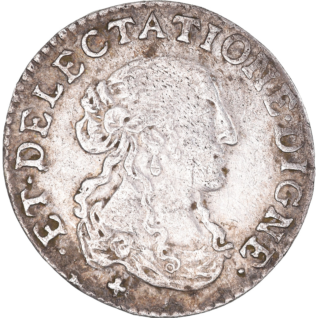 Moeda, Mónaco, Louis I, Imitation de Dombes, 1/12 écu ou 5 sols, 1667, Sans