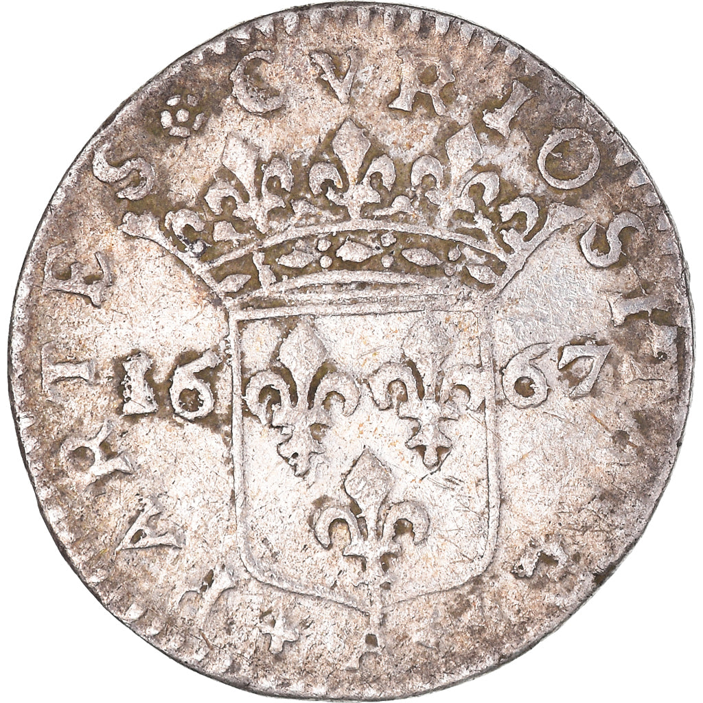 Moeda, Mónaco, Louis I, Imitation de Dombes, 1/12 écu ou 5 sols, 1667, Sans