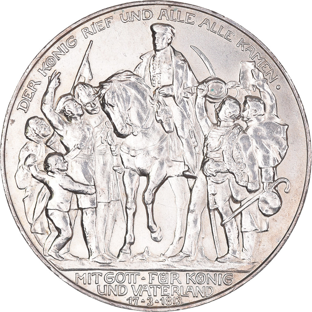 Monnaie, Empire allemand, Wilhelm II, 3 Mark, 1913, Berlin, SUP, Argent