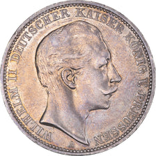 Coin, German States, PRUSSIA, Wilhelm II, 3 Mark, 1911, Berlin, EF(40-45)