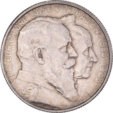 Münze, Deutsch Staaten, BADEN, Friedrich I, 2 Mark, 1906, VZ, Silber, KM:276