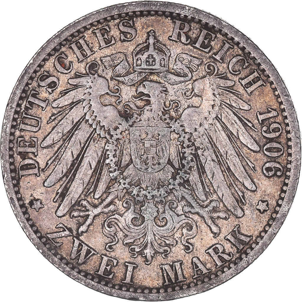 Monnaie, Etats allemands, PRUSSIA, Wilhelm II, 2 Mark, 1906, Berlin, TTB