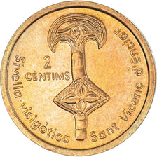 Coin, Andorra, 2 Centims, 2004, Kremnica, AU(55-58), Brass, KM:232