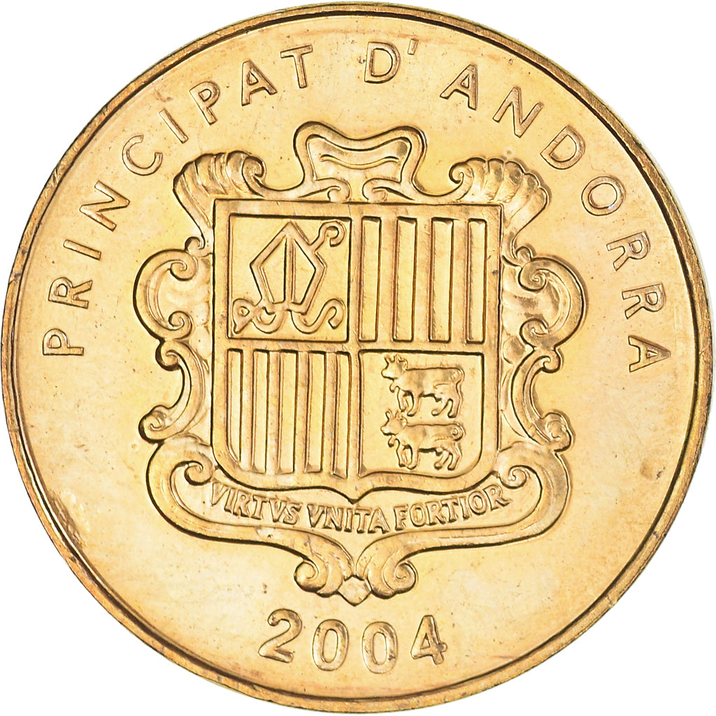 Coin, Andorra, 5 Centims, 2004, Kremnica, MS(60-62), Brass, KM:234