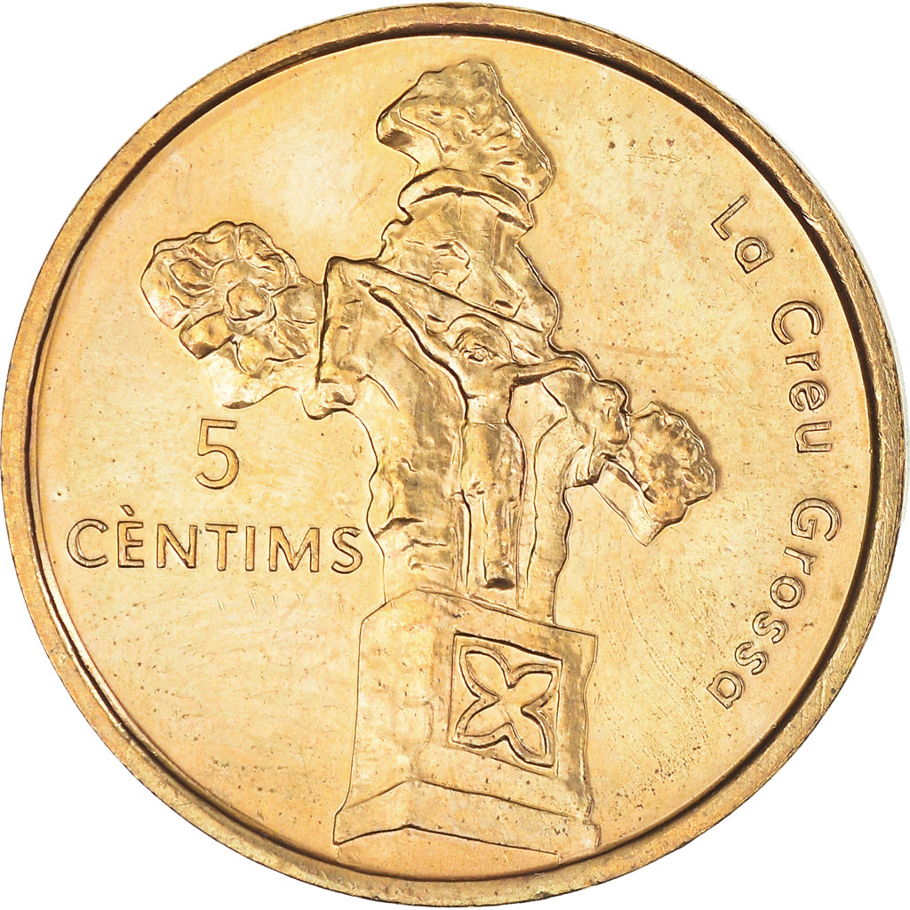 Monnaie, Andorre, 5 Centims, 2004, Kremnica, SUP, Laiton, KM:233