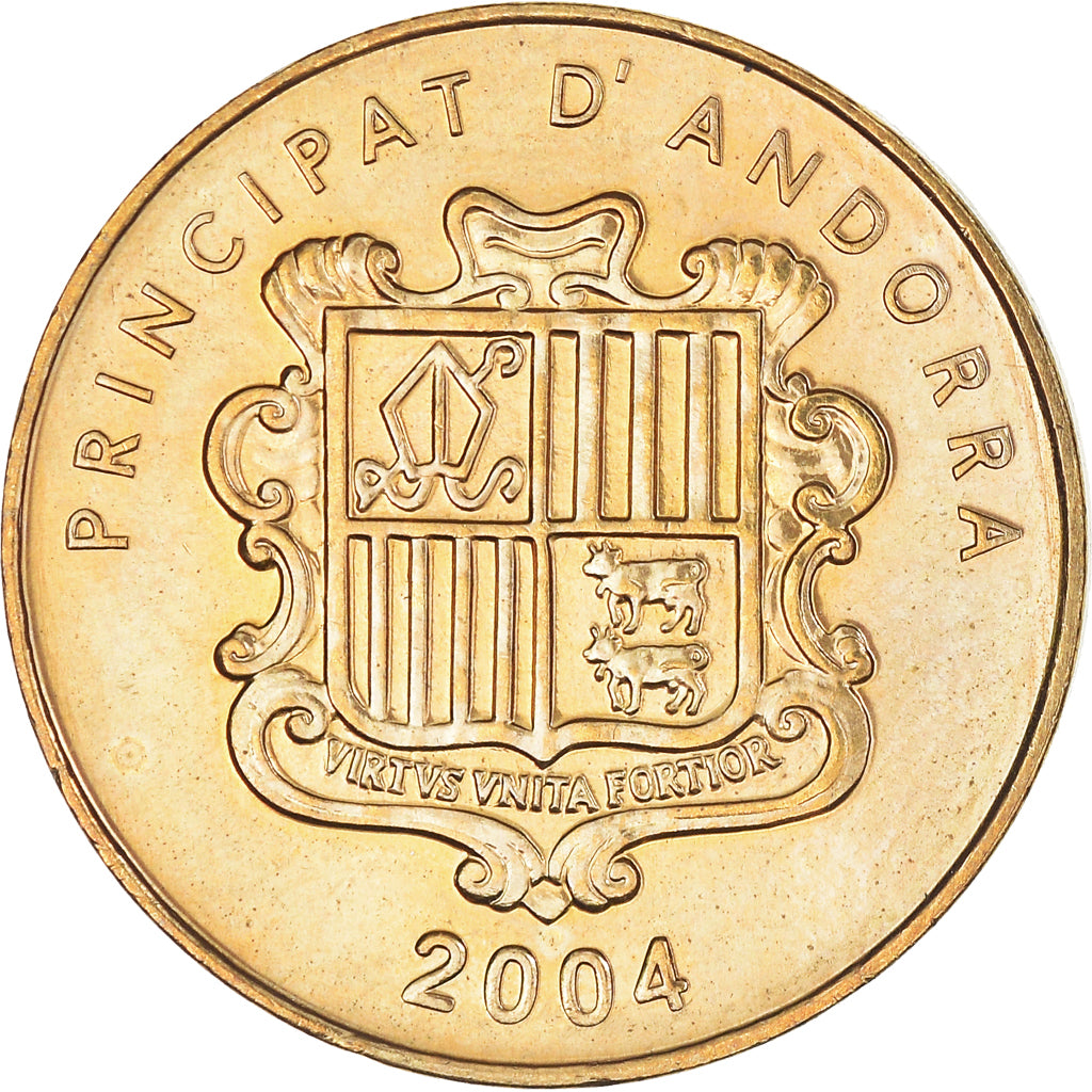 Monnaie, Andorre, 5 Centims, 2004, Kremnica, SUP, Laiton, KM:233