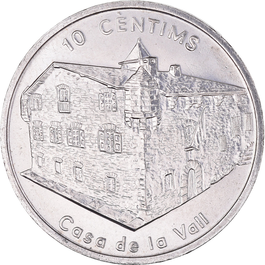 Monnaie, Andorre, 10 Centims, 2004, Kremnica, SUP, Nickel plaqué acier, KM:235
