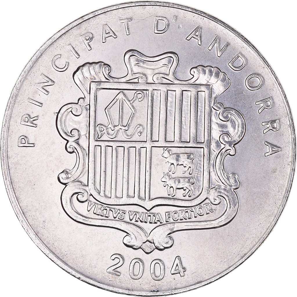 Monnaie, Andorre, 10 Centims, 2004, Kremnica, SUP, Nickel plaqué acier, KM:235