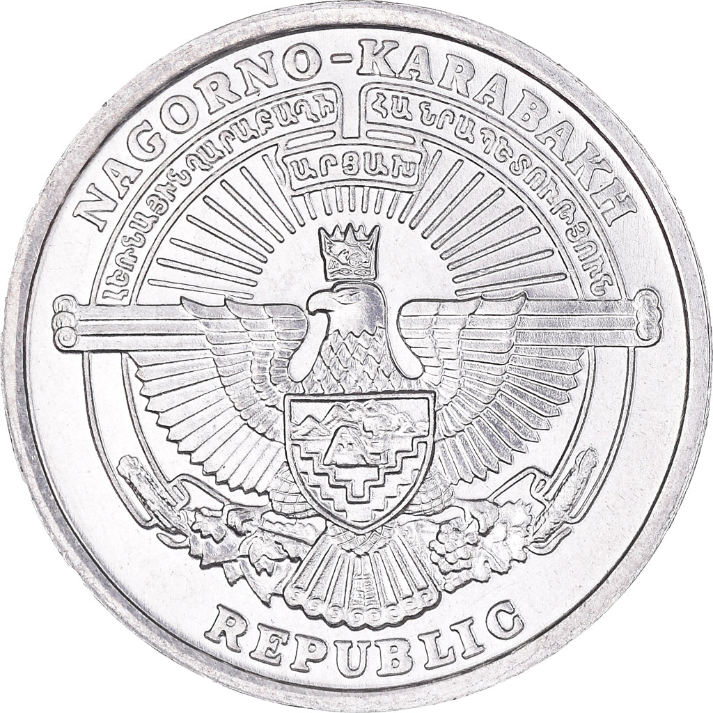 Coin, Nagorno Karabakh, Dram, 2004, Paris, MS(63), Aluminum, KM:9