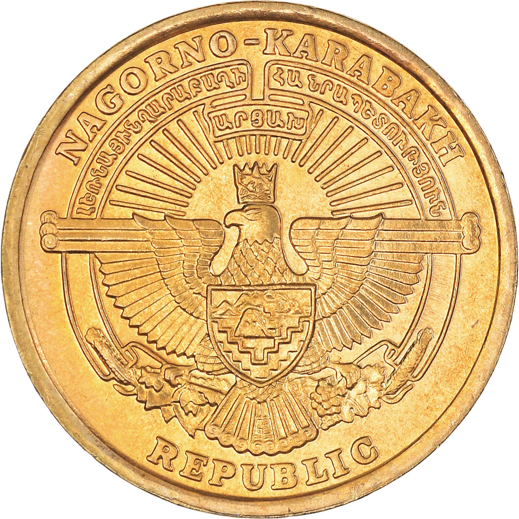 Monnaie, Nagorno-Karabakh, 5 Drams, 2004, SUP+, Laiton, KM:12