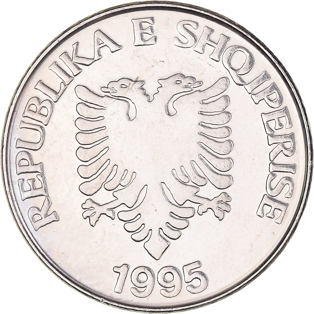 Monnaie, Albanie, 5 Lekë, 1995, Rome, SUP+, Nickel plaqué acier, KM:76