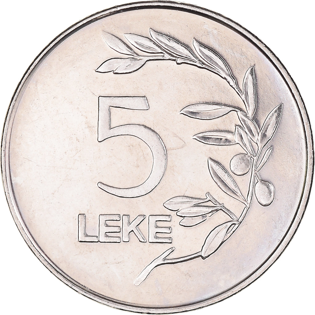 Monnaie, Albanie, 5 Lekë, 1995, Rome, SUP+, Nickel plaqué acier, KM:76