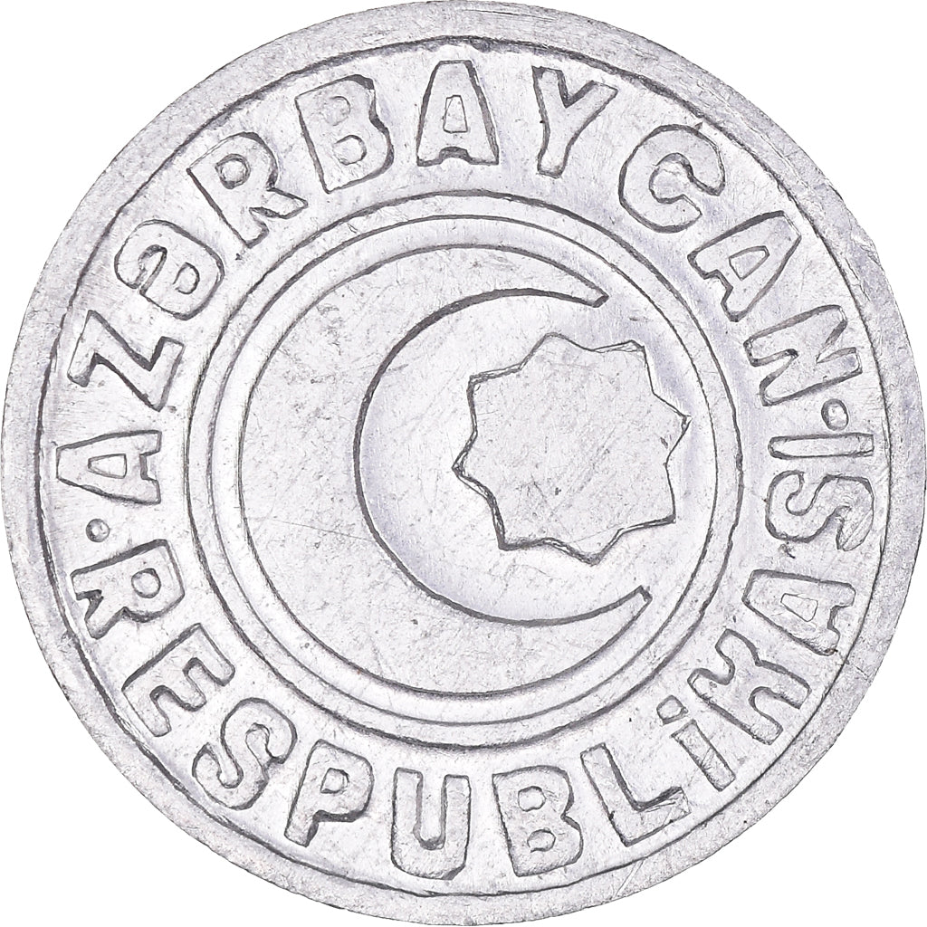 Monnaie, Azerbaïdjan, 20 Qapik, 1993, TTB+, Aluminium, KM:3a